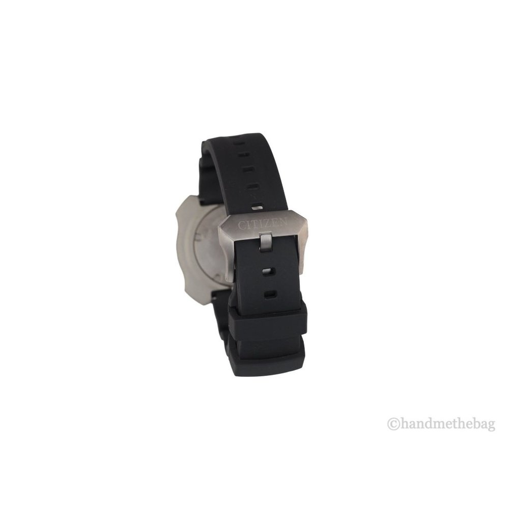 NWT Citizen Men's Promaster Marine Diver Eco-Drive Titanium Black Strap Watch - Picture 3 of 4